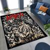 Slayer Heavy Metal Rock Band Skull Art Carpet Rug for Bedroom Living Room Sofa Home Doormat Decor,Large Non-slip Floor Mat