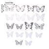 18Pcs/Set 3D Hollow Butterfly Wall Sticker Black&White Wedding Decoration Living Room Home Decor Butterflies Decal Stickers