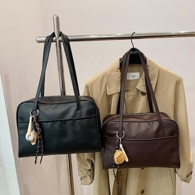 Vintage-Inspired Large Capacity Tote Bags Zipper Closure, Durable Edges, Stylish Shoulder & Crossbody Bags for Women, Fashion Accessories