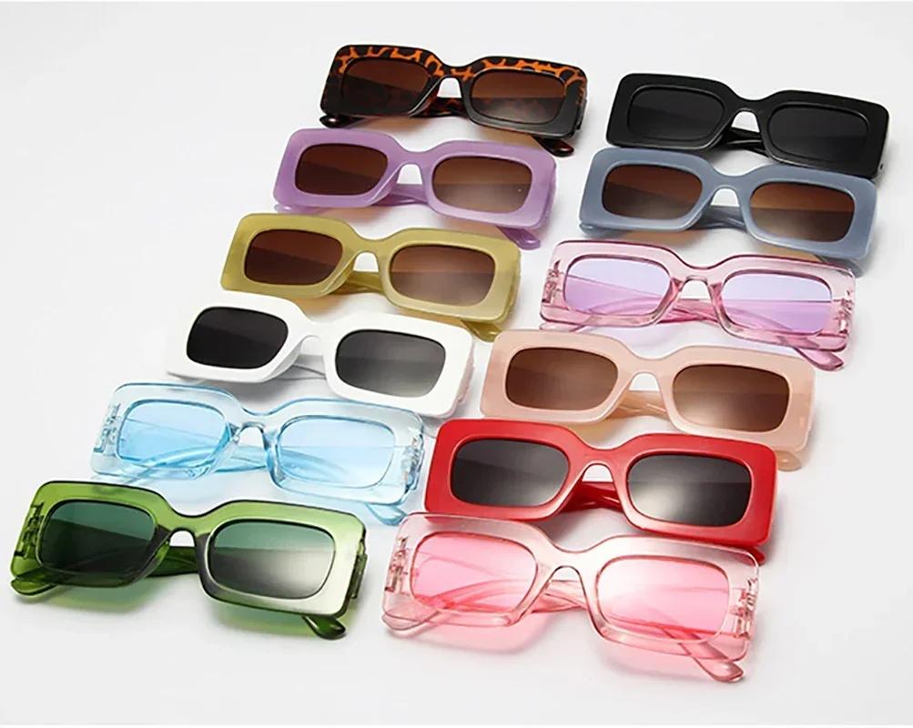 Personalized Colorful Hip-hop Driving Shades Glasses Retro Square Small Frame Sunglasses for Women Outdoor UV400 Sunglasses