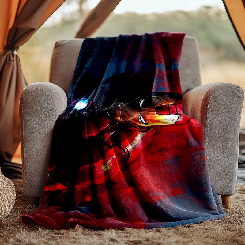 Hero Iron Blanket Flannel Throw for Sofa, Travel, Camping, Livingroom, Office, Chair and Bed Soft and Warm Holiday Birthday gifts