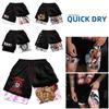 Calções de Treino Baki Grappler Calças Camada Dupla Boxe Muay Thai Kickboxing Treino Desenho Animado Japonês Animação Estampa 3D Ginásio Desporto Treino Fitness Cosplay Unissexo