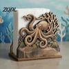 Durable Wood Napkin Caddy for Parties Rustic Wooden Holder, Octopus/Bird/Goose/Turtle/Black Bear/Elephant Pattern, Compact Tissue Sturdy Holder