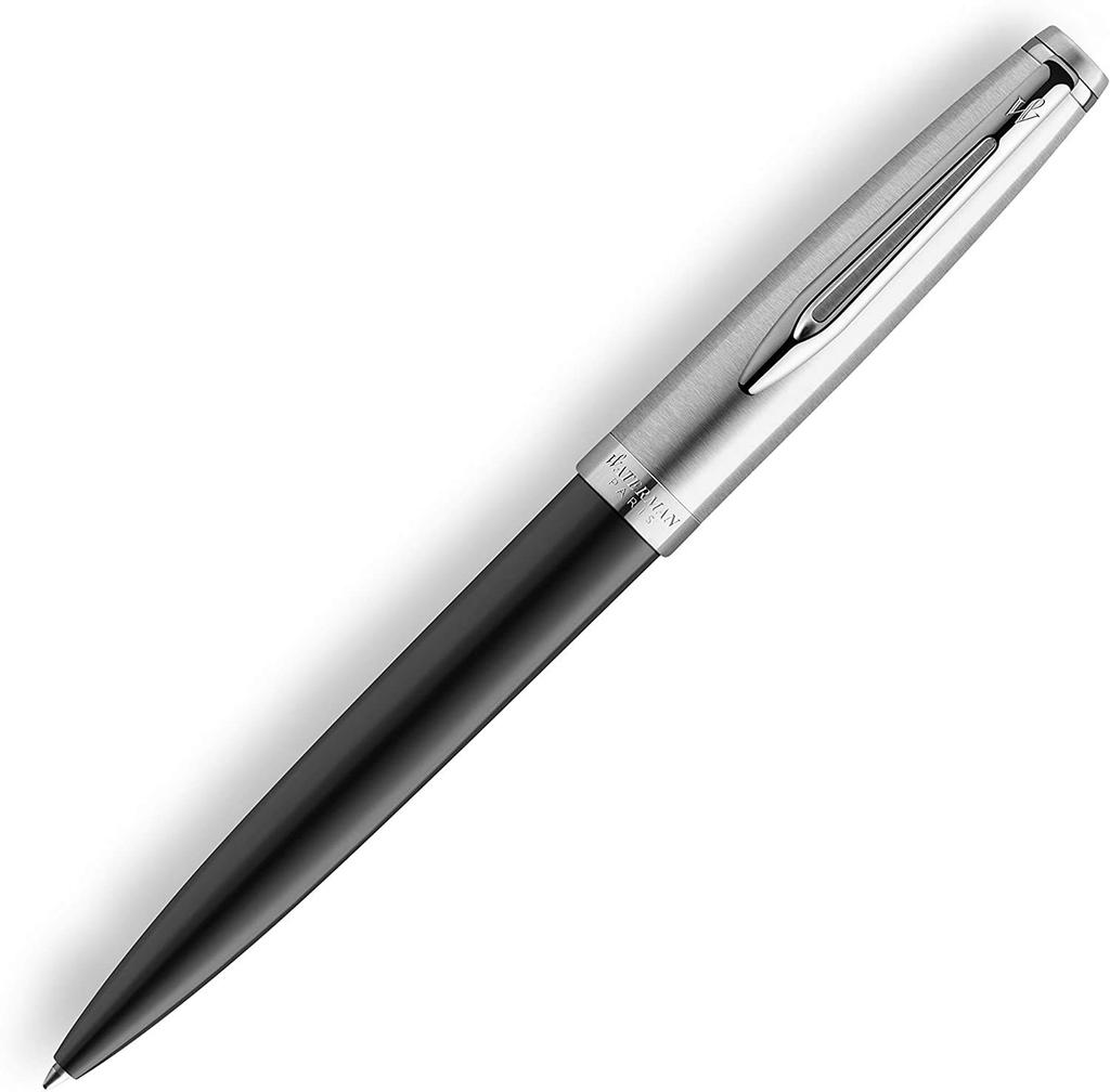 Stylo bille WATERMAN officiel Emblem Essential Noir CT Importé Officiellement, à base d'huile, 2100622,