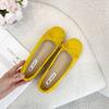 Höhenzunahme 5cm Wildleder Schleife runder Kopf flacher Mund Einzelne Schuhe Damen 25 Frühling neu retro Ein-Pedal flache Ballerinas