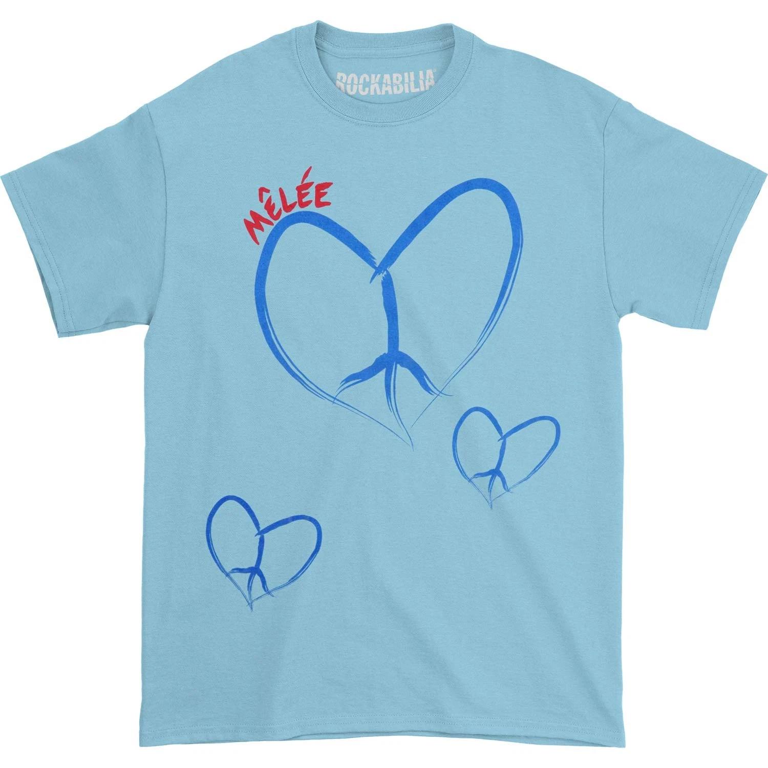 Boys Melee Peace Hearts T-shirt Youth Medium Blue XL