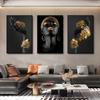 3 Stück Afrikanische Schwarze Frauen Mit Goldschmuck Wandkunst Poster Perfekte Wohnzimmer Drucke Leinwand Für Zuhause Wandkunst Dekor Bilder