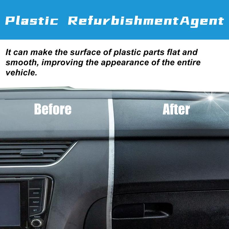 Black Trim Restorer 100ml Simple Car Interior Polish Liquid Auto Leather Refurbishment Non-Greasy Revitalizing Coating Agent For