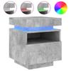 Vidaxl LED Nightstand, Concrete Grey, 40X39X48.5 Cm