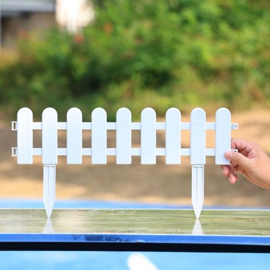 Plastic Garden Retaining Fence Garden Edging Border Panels with Stakes No Dig Landscape Edging Border for Yard Path Lawn