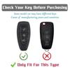 Car Key Case Cover for Ford Focus 3 4 ST MK3 MK4 Fiesta Kuga Mondeo C-Max Titanium 3 Buttons Silvery Key Bag Fob KeyChain Holder