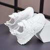 Weiße Kinder Leder Freizeitschuhe für Jungen Mädchen Laufschuhe Outdoor Atmungsaktives Mesh Kinder Schule Walking Sport Rutschfest