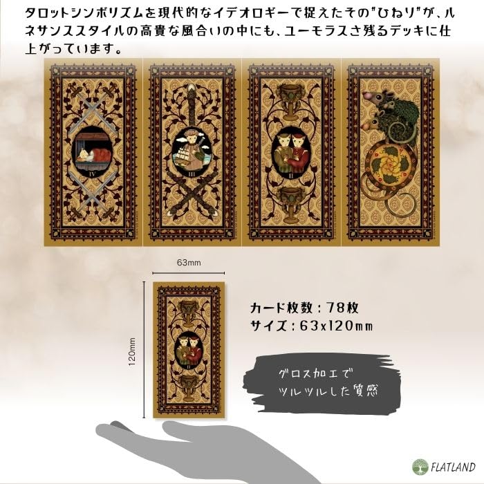 Medieval Cat Tarot, Tarot Reading Instructions, Japanese Instruction Manual Included, Authentic Tarot Cards, 78 Cards, Cute Cats