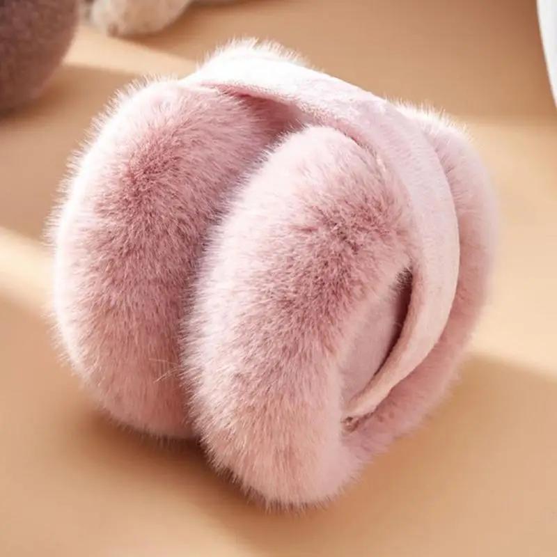 Women's Ear Muffs Fluffy Foldable Ear Warmers Removable Ear Protection Soft And Warm Ear Covers For Men Women And Kids