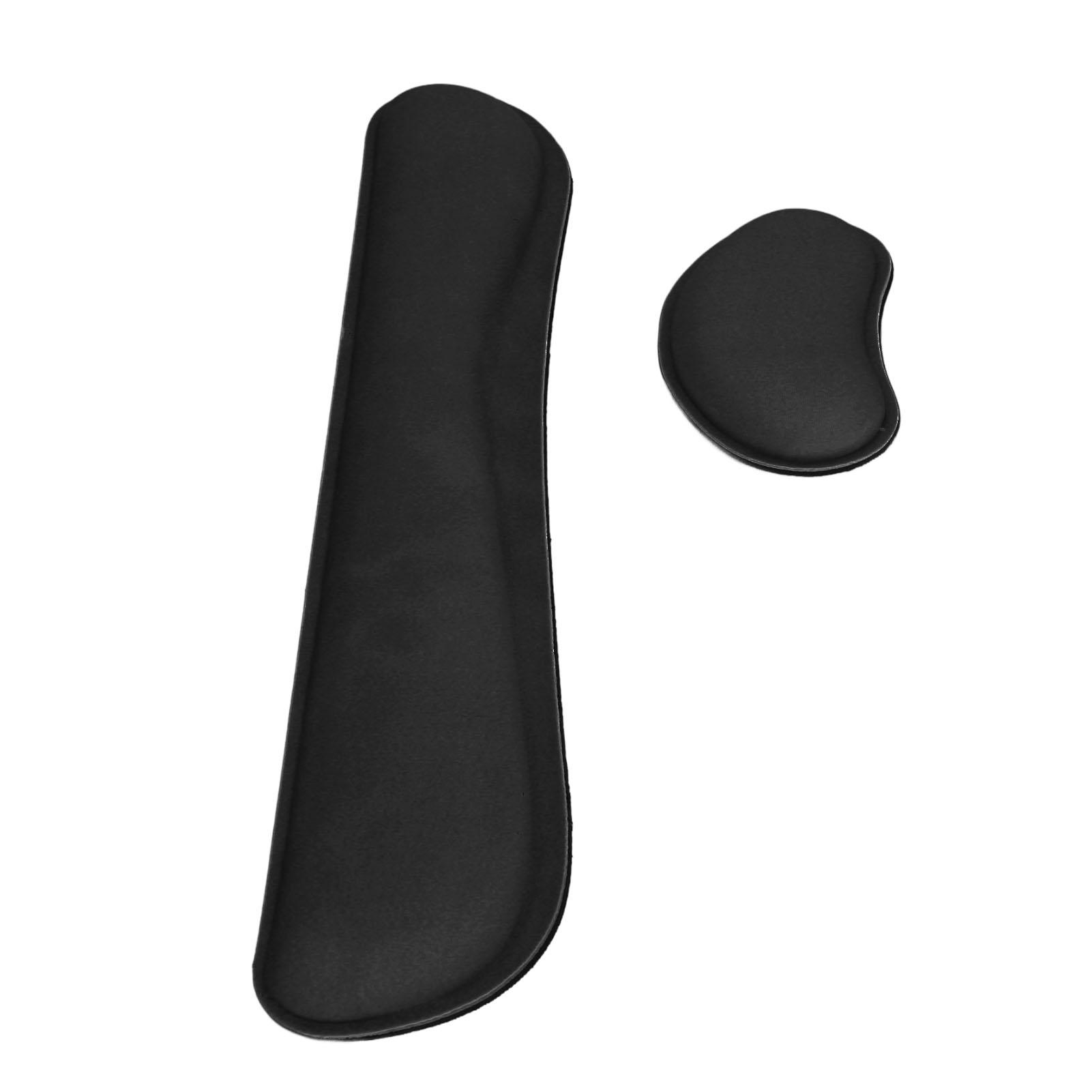 

Подставка для запястья клавиатуры и мыши с нескользящей пеной с эффектом памяти, водонепроницаемая эргономичная подставка для клавиатуры и мыши чёрный