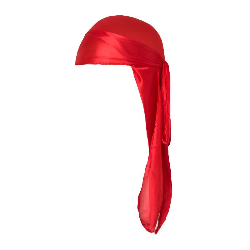 Silk-Style Elastic Knitted Long Tail Headscarf Turban