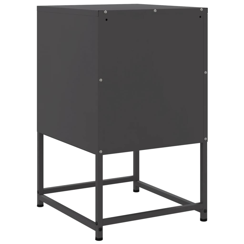 Nightstand Black 36 X 39 X 60.5 Cm Steel