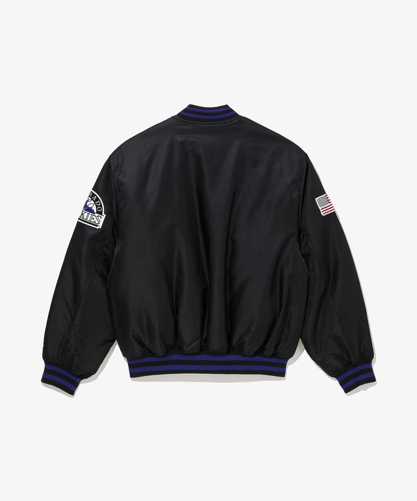 New Era Mlb Colorado Rockies Authentic Stadium Jacket Black