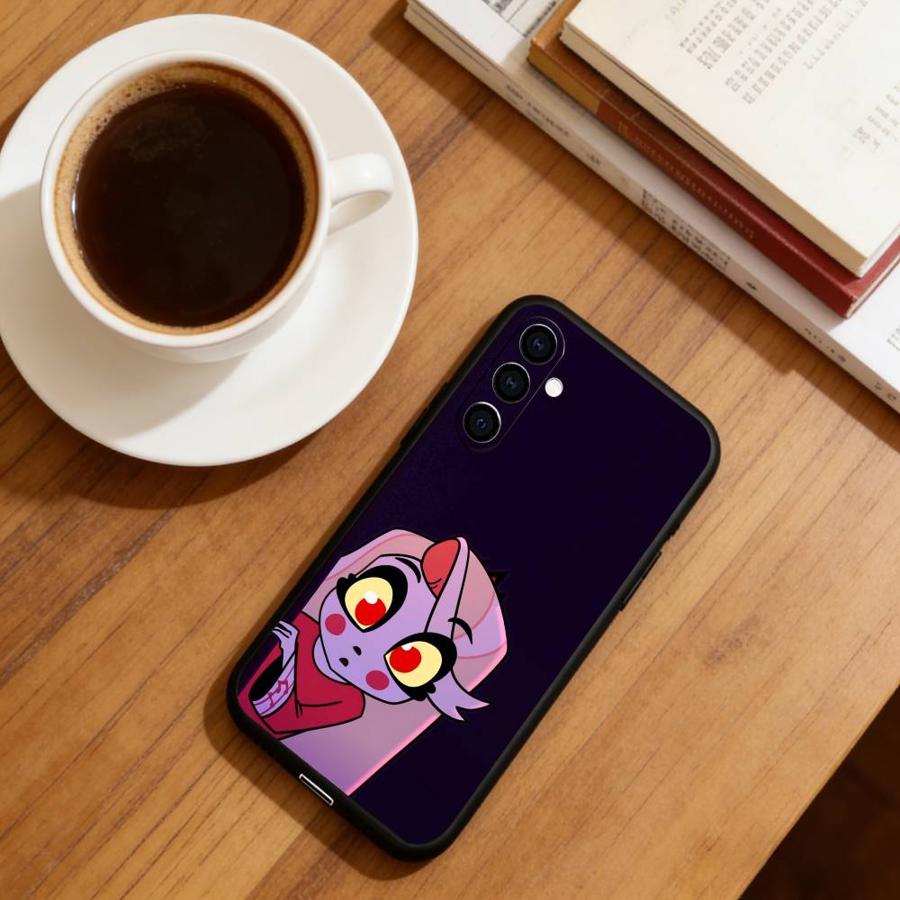 Hazbin Hotel Charlie Morningstar Phone Case For Samsung Galaxy A73,A72,A71,A70,A53,A52,A51,Soft Silicone Black Cover