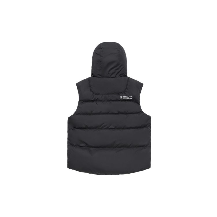 Li Ning Sports Training Warm Multi-Pocket Hooded Down Vest Men vest Black AMRQ039-1
