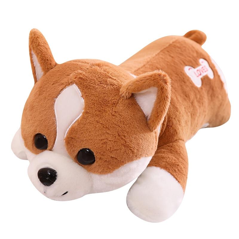 Cute Corgi Dog Plush Toy Stuffed Soft Animal Shiba Inu Chai Pillow Cartoon Christmas Gift for Kids Children Girls