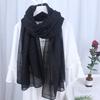 Korean Version of Japanese Spring and Autumn Plaid Scarf for Women Cotton Linen Winter British Classic Scarf Gray Korean Version Versatile Student