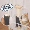 Shinyever Long Cat Scratching Post with Toy, Replaceable Pole, Wooden Cage Scratcher, Stress Relief, Includes Tools