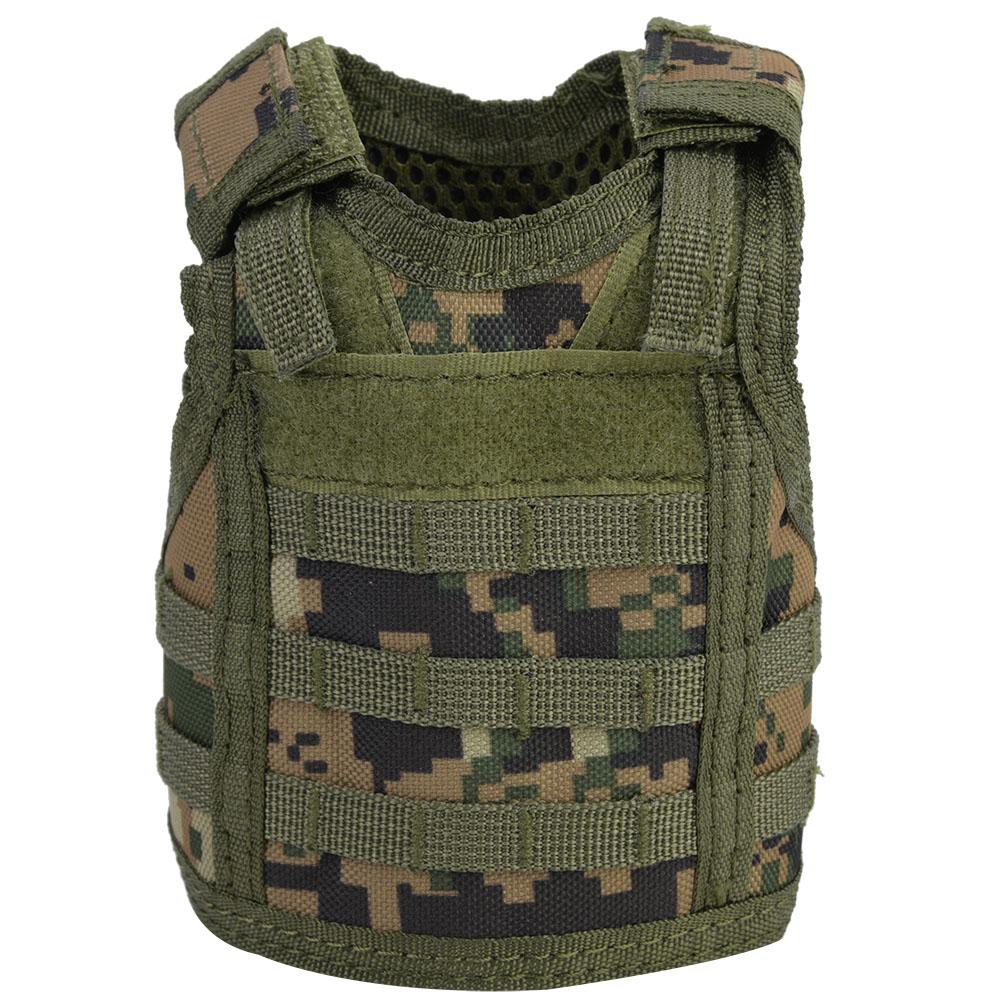 Bierweste Mini Miniatur Getränkeflasche Dosenhalter mit Verstellbaren Trägern(Jungle Digital)