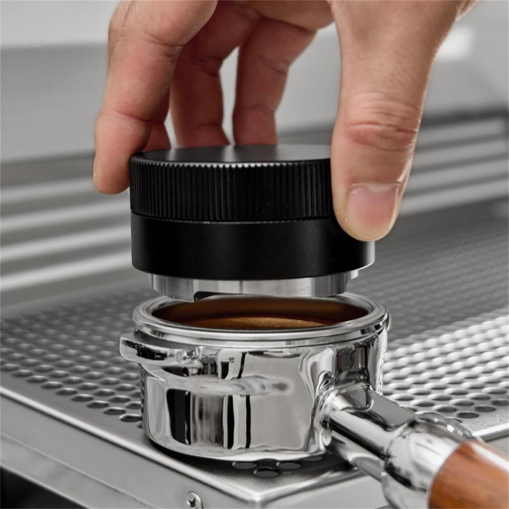 53mm Gravity Coffee Powder Distribution Tool 304 Stainless Steel Automatic Height Adjusting Coffee Tamper ( BPA Free , No FDA )