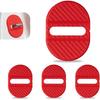 Car Door Latches Cover, Carbon Fiber Silicone Car Door Latch Covers, Automotive Door Lock Protection Decoration Accessories, Universal For Most Cars