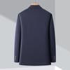Men's Autumn Plaid Lapel Jacket - Business Casual Wear for Middle-aged & Elderly