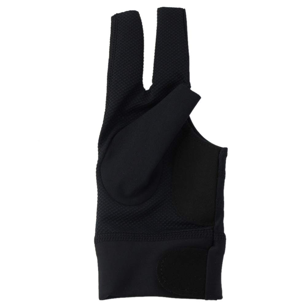 CROWN Billiard Left Hand Size Available in 10 Colors Glove, (for right-handed players), M, (Black)
