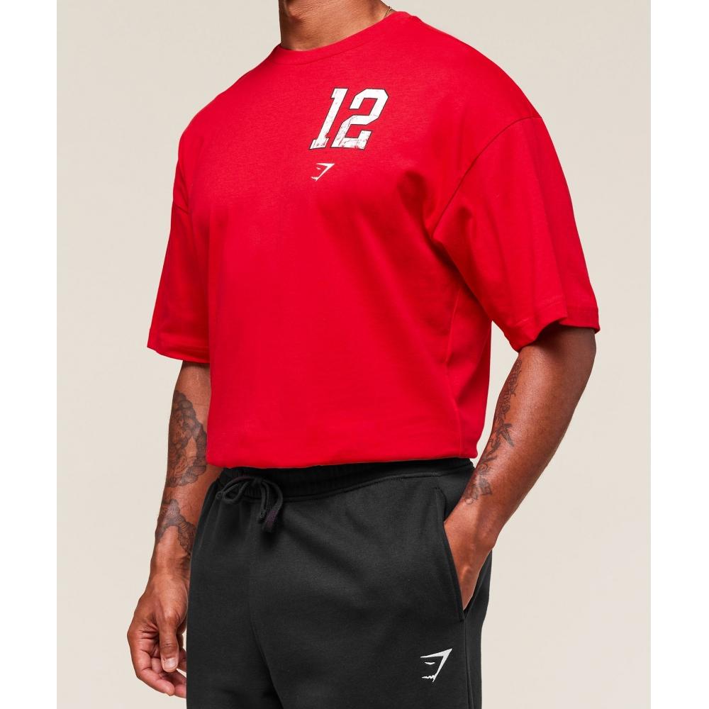 Gymshark Campus T shirT aThleTic Red A4b2j Rb6z