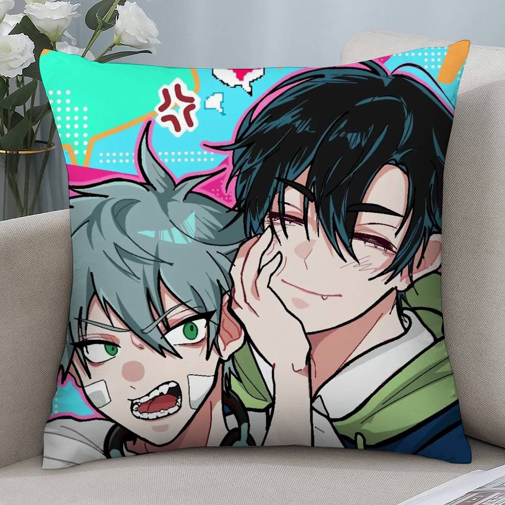 Anime Alien Stage Ivan Till Pillow Case Short plush Double-sided Print Square Throw Pillow Covers Sofa Home Cushion Decor