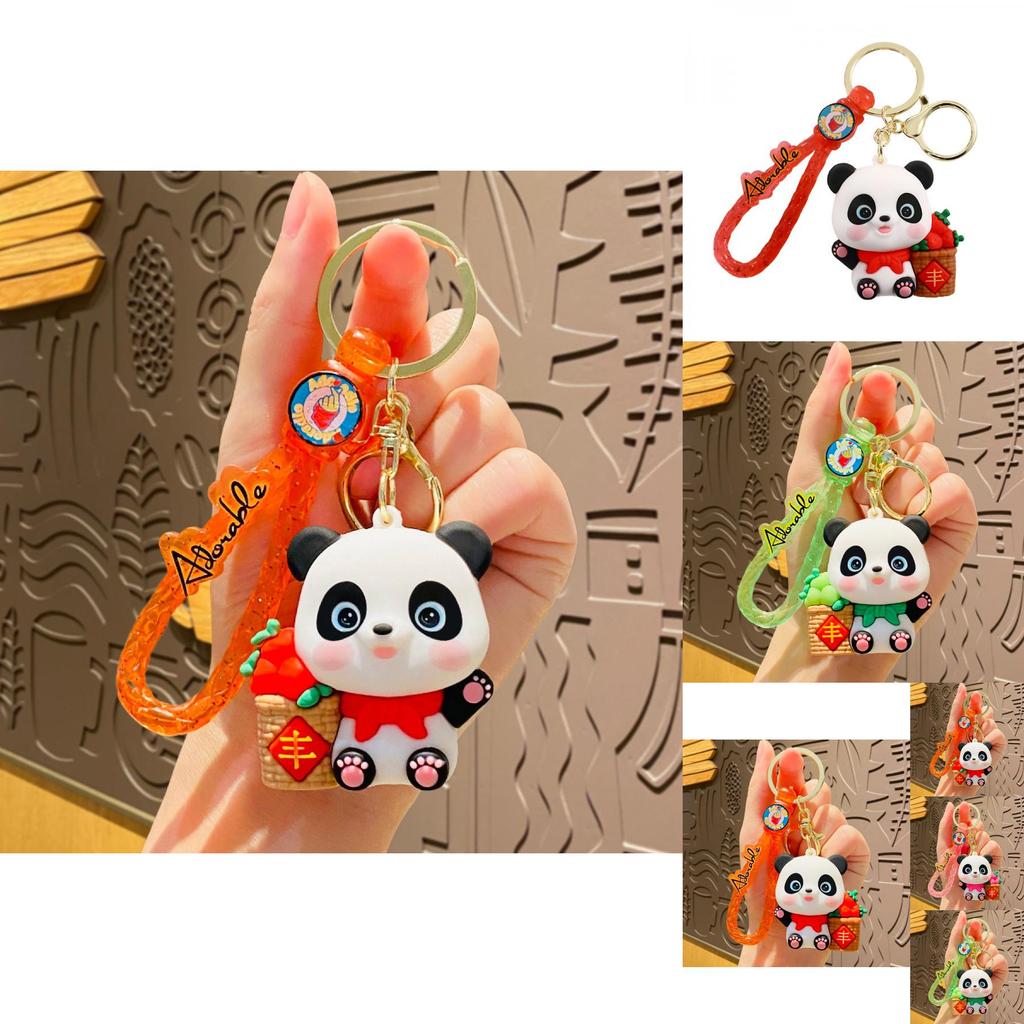 Charming Panda Keychain Adorable Silicone Accessory For Bags And Gifts