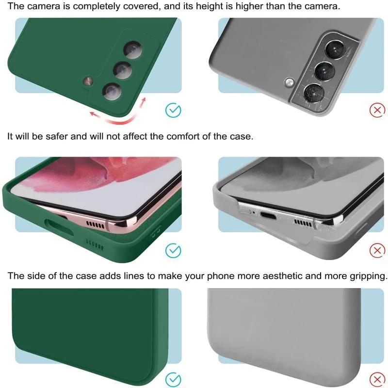 Luxury Liquid Silicone Case for Samsung S25 S24 Galaxy S20 S21 S22 S23 FE Plus Note10 20 A52 A31 A41 A71 A51 A72 A70 A50 Coque