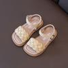 Girls' Fashion Woven Sandals Soft-Sole Open-Toe Princess Shoes for Toddlers Elegant Youth Shoes Cute Girls Sandals