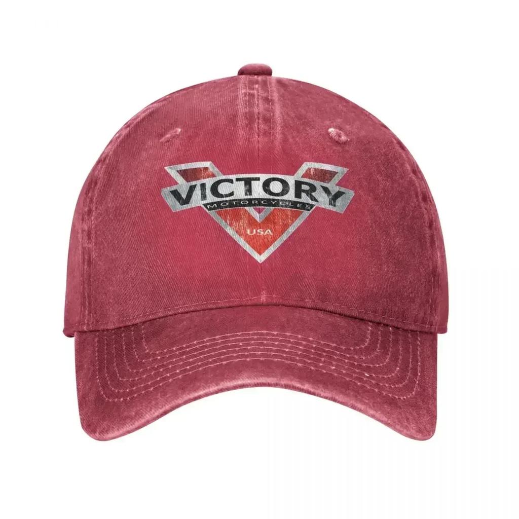 Vintage Victorys Motorcycles Baseball Cap Unisex Distressed Denim Snapback Hat Outdoor Activities Caps Hat