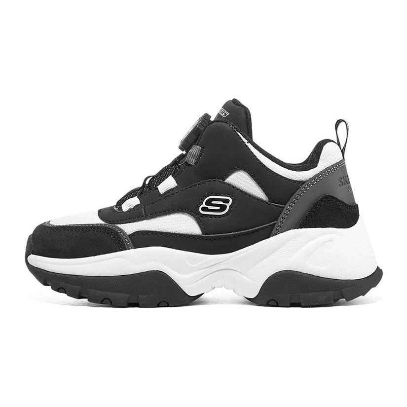 (GS) Skechers Sport Shoes Black Grey White Kids 402247L-BKW EU 32