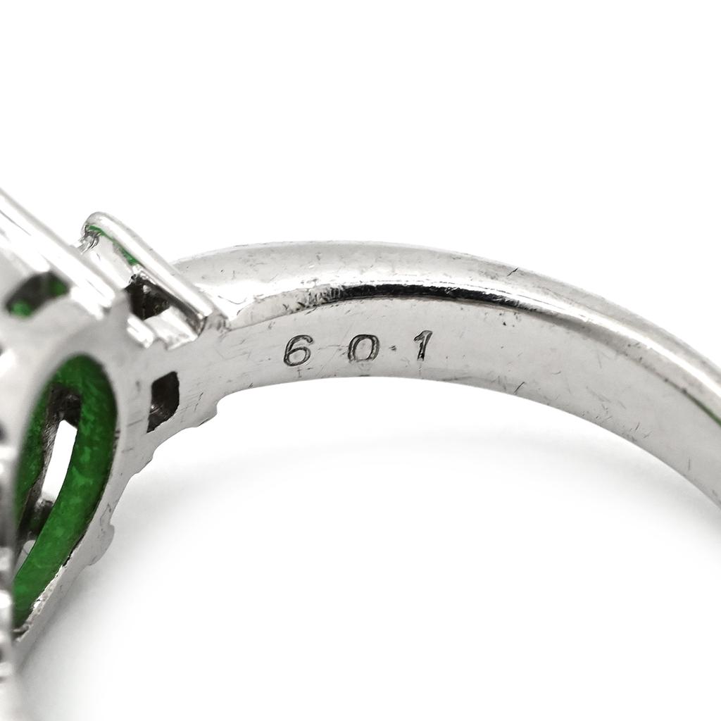 NON BRAND - Jade 6.01ct DiamondRing ring Pt850/Jade #10.5(JP Size) Array