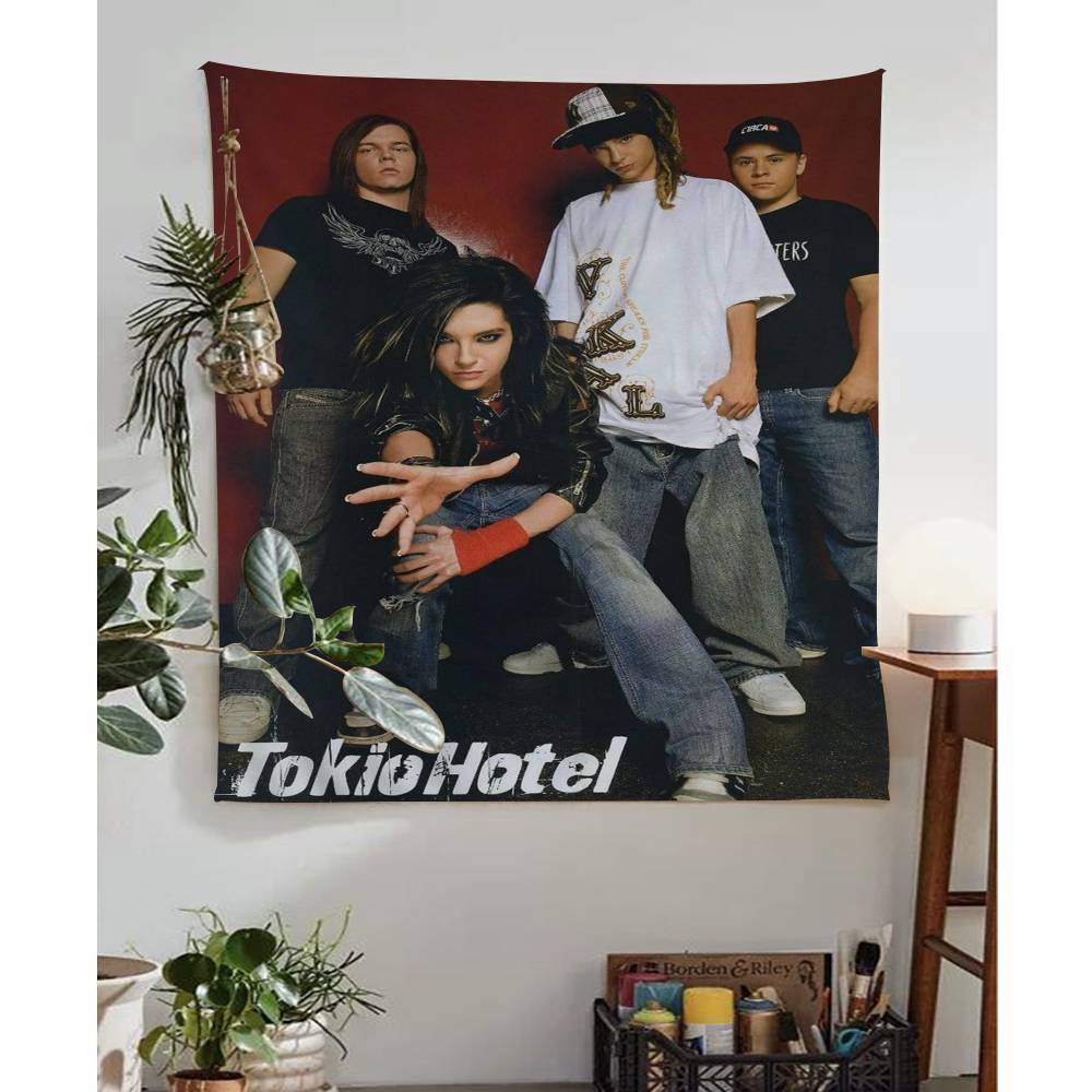 Tokyo Hotel Cartoon Tapestry Art Science Fiction Room Home Decor Wall Hanging Sheets