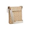 Coach Rowan 21 Top Zip Closure Coated Canvas and Leather Shoulder Crossbody Bag Small Women's Light Khaki