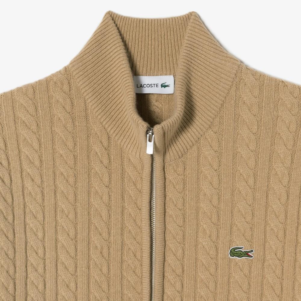 Lacoste Men's Cable Zip-Up Cardigan AH402E-55N02S