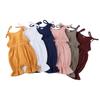 Summer  Soft Toddler Kid Overalls Romper Baby Girl Jumpsuits Solid Cotton Linen Newborn Clothes Infant Sleeveless Bodysuit