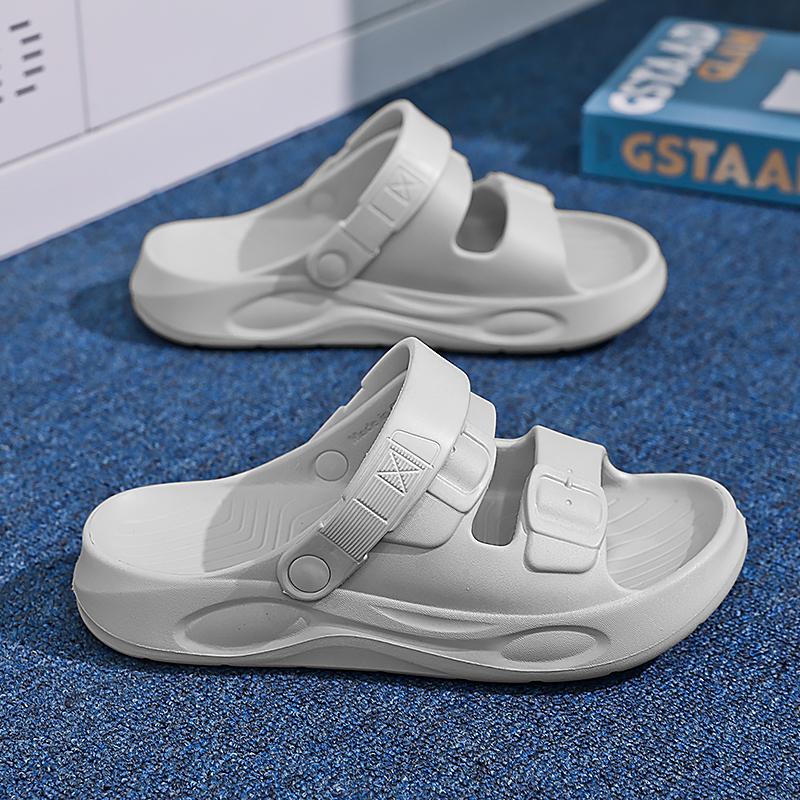 Men's Summer Sandals Soft Cloud House Platform Slides Unisex Outdoor Non-slip Beach Shoes Men Bathroom Slipper