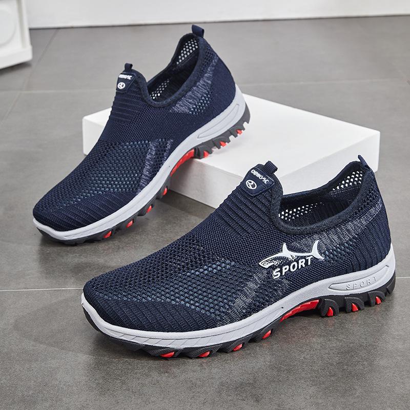 Summer new large size fly-woven men's shoes casual breathable and comfortable mesh sneakers men