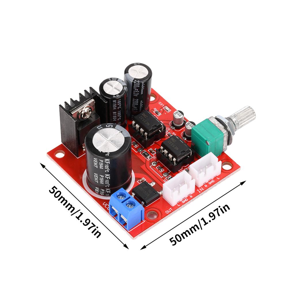 Dual NE5532 Preamplifier Board Amplifier Module Single Supply Dual Op Power Amplifier Front Stage Board Portable Ampli Module