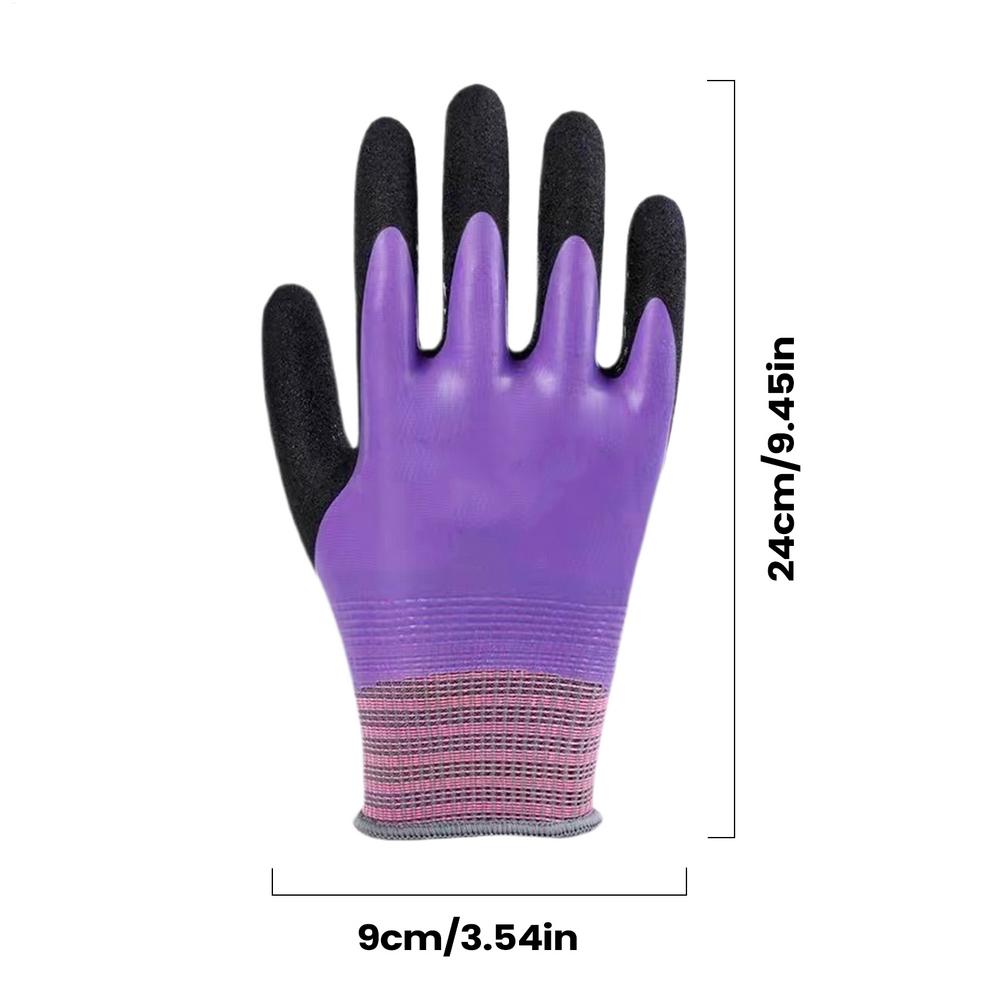 

Latex Gloves protective work gloves Safety Work Gloves for Women Work Cleaning Kitchen Cooking Gardening Oven Seafood фиолетовый