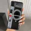 Fashion Classic Camera Lens Hard PC Phone Case For Samsung Galaxy Z Flip 7 6 5 4 3 Black ZFlip7 ZFlip6 Flip5 Flip4 Flip3 5G Prin