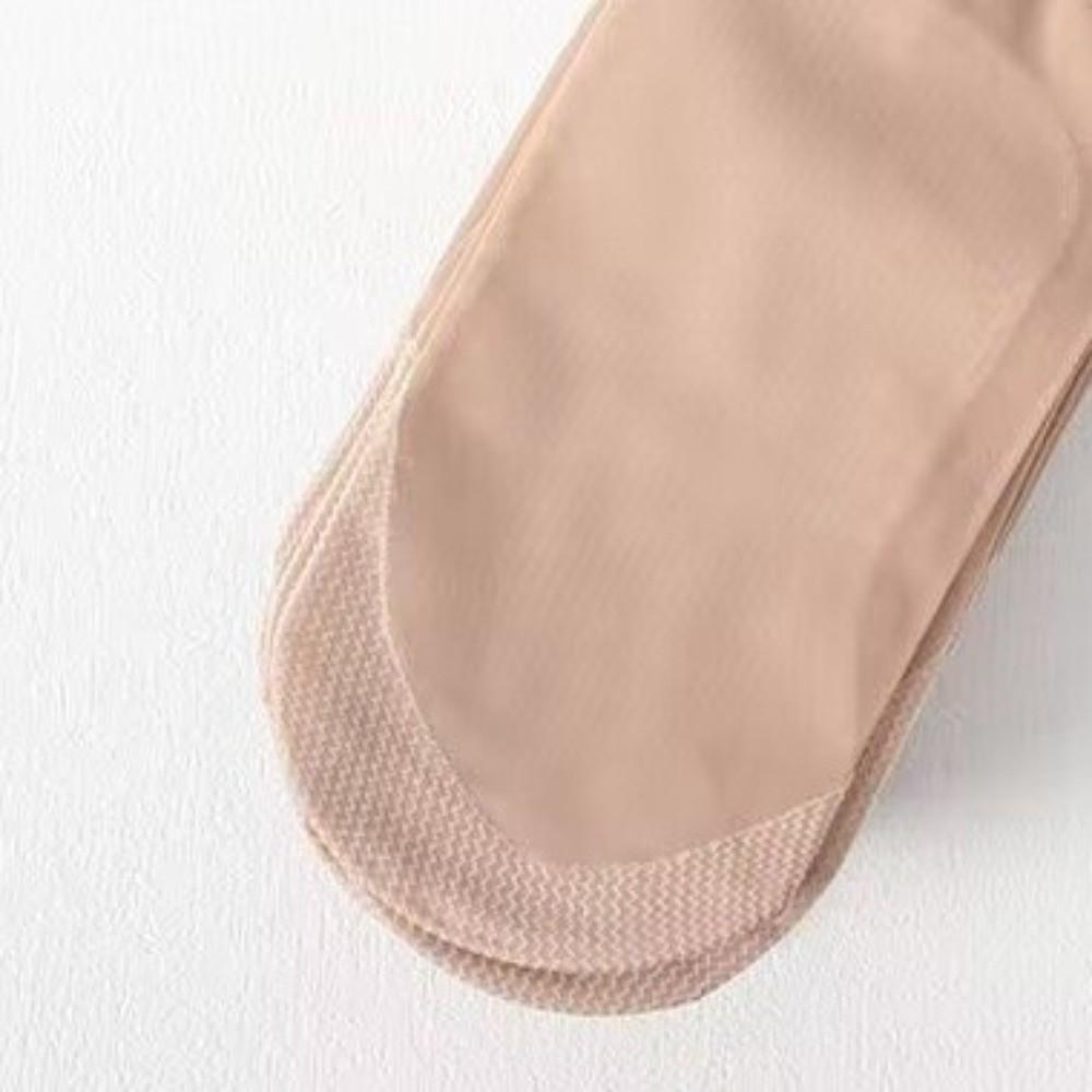 10Pairs Breathable Anti Slip Short Socks Solid Color Silk Hosiery Ultra Thin Socks Everyday Wear